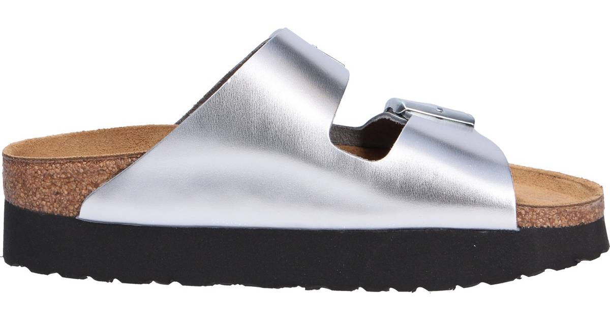 silver platform birkenstock