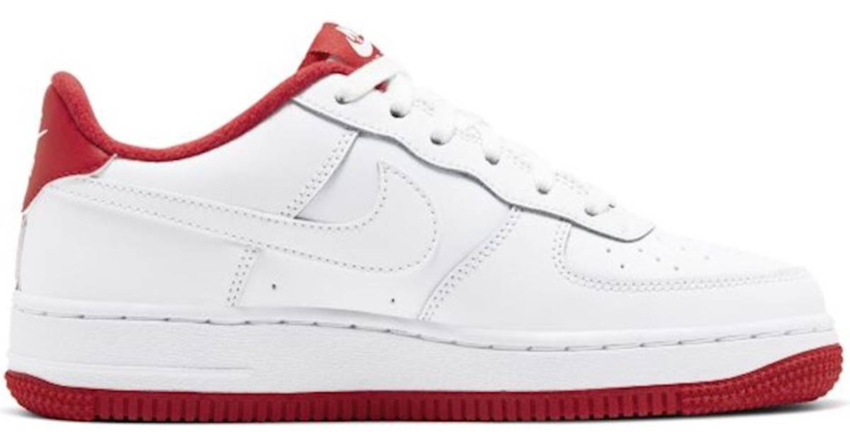 red and white nike air force ones