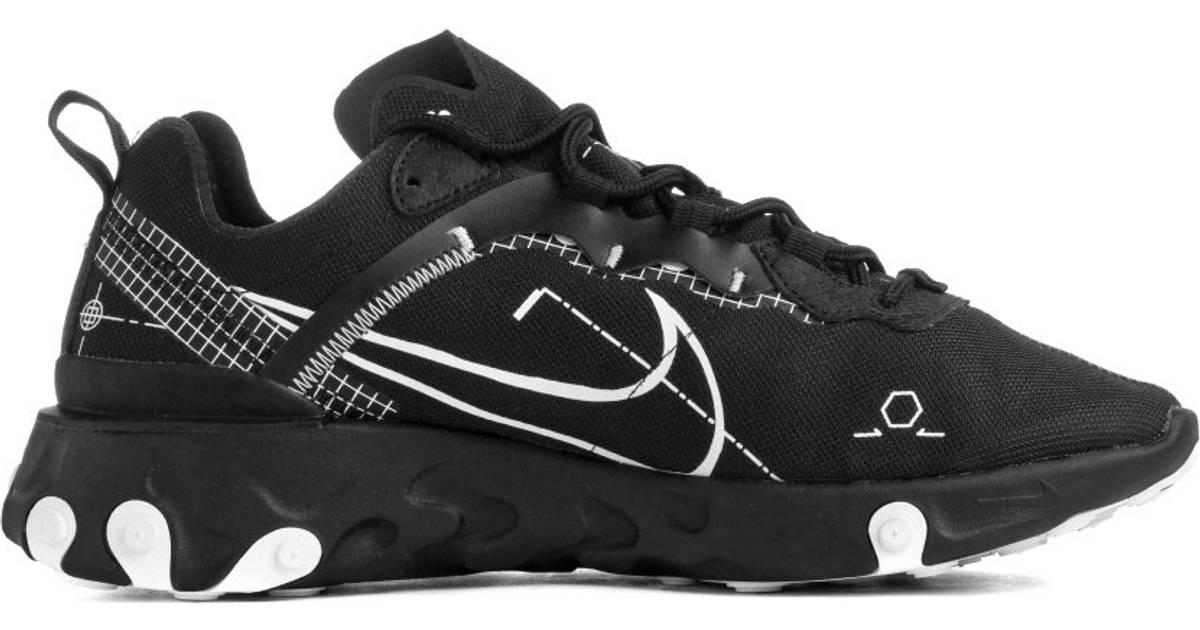 black & white react element 55 trainers