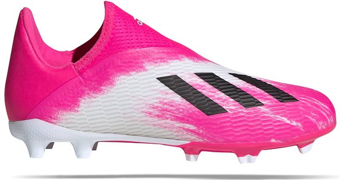 pink laceless boots