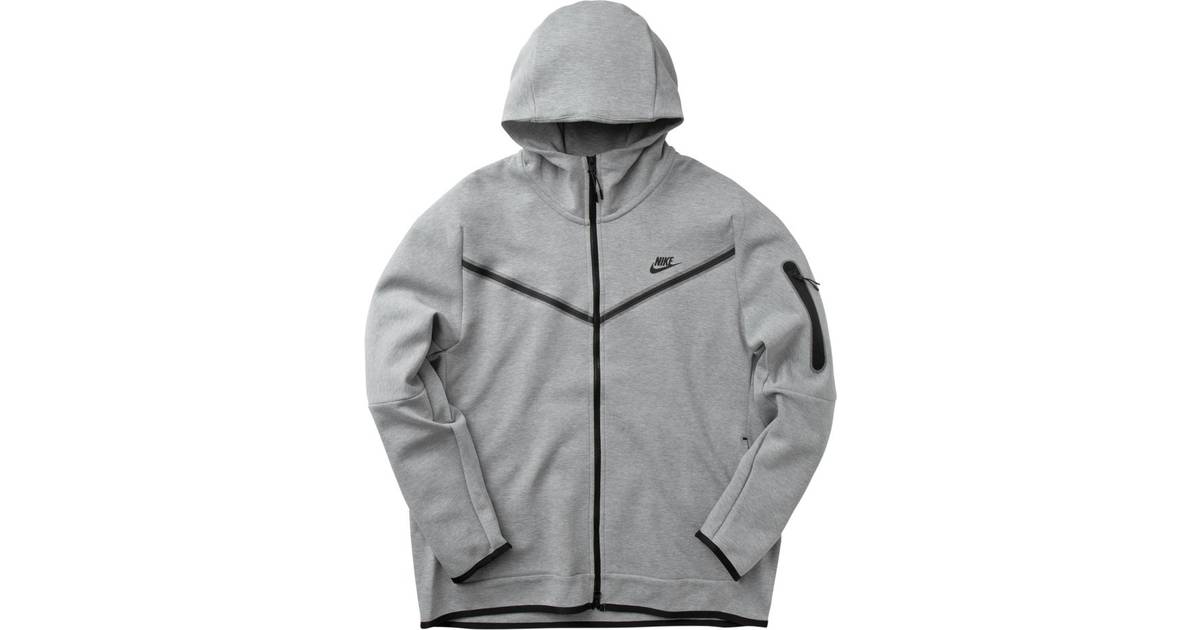 mens grey tech fleece hoodie