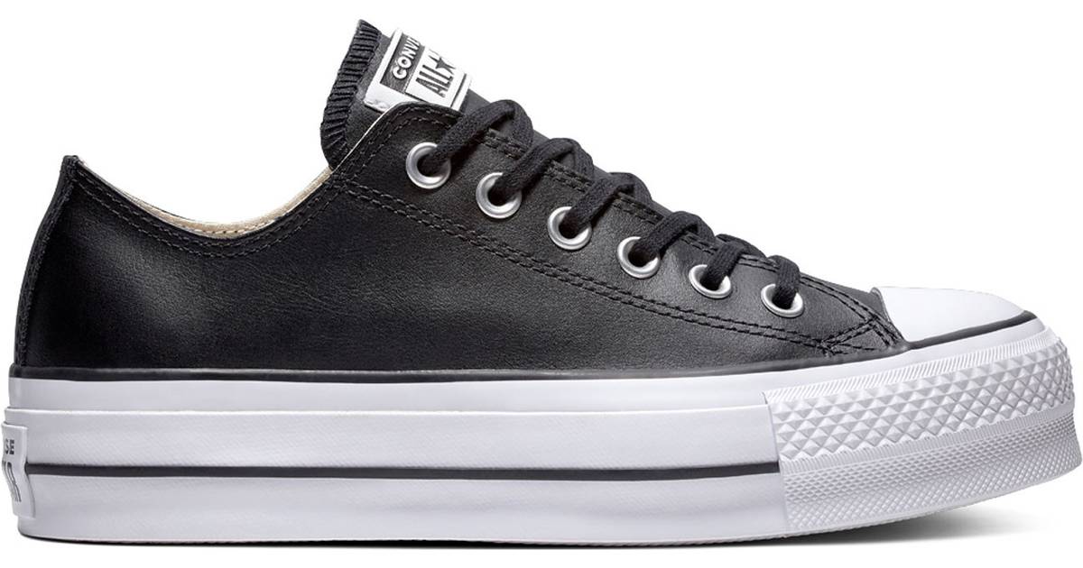 all black leather converse low