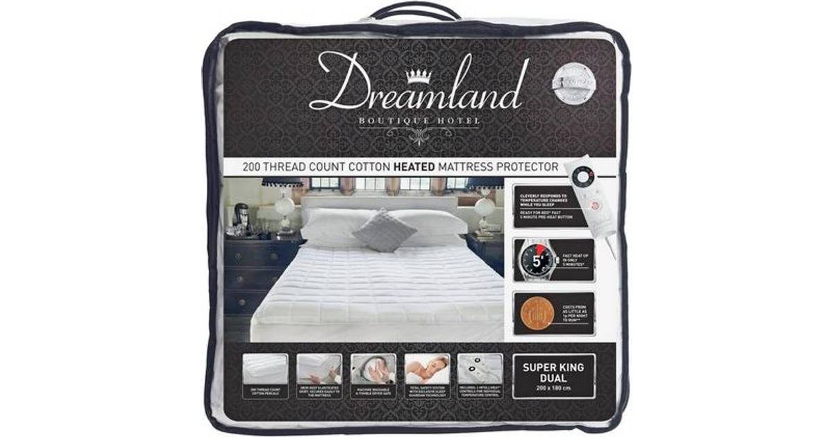 dreamland sleepwell heated mattress protector super king