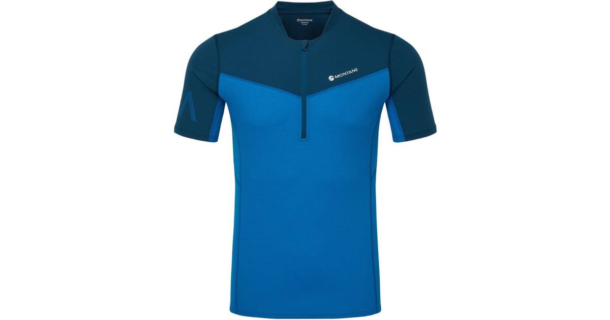 Montane Dragon Zip T Shirt Men Electric Blue