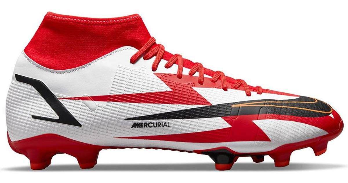 nike red and white boots