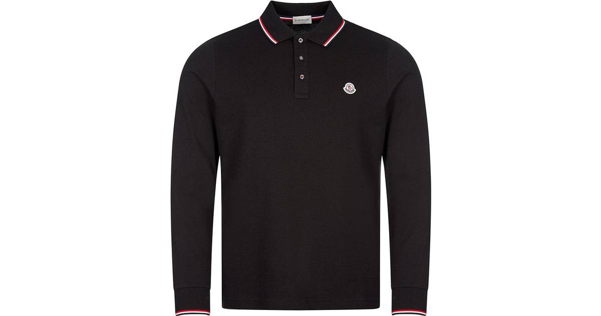 moncler long sleeve polo black