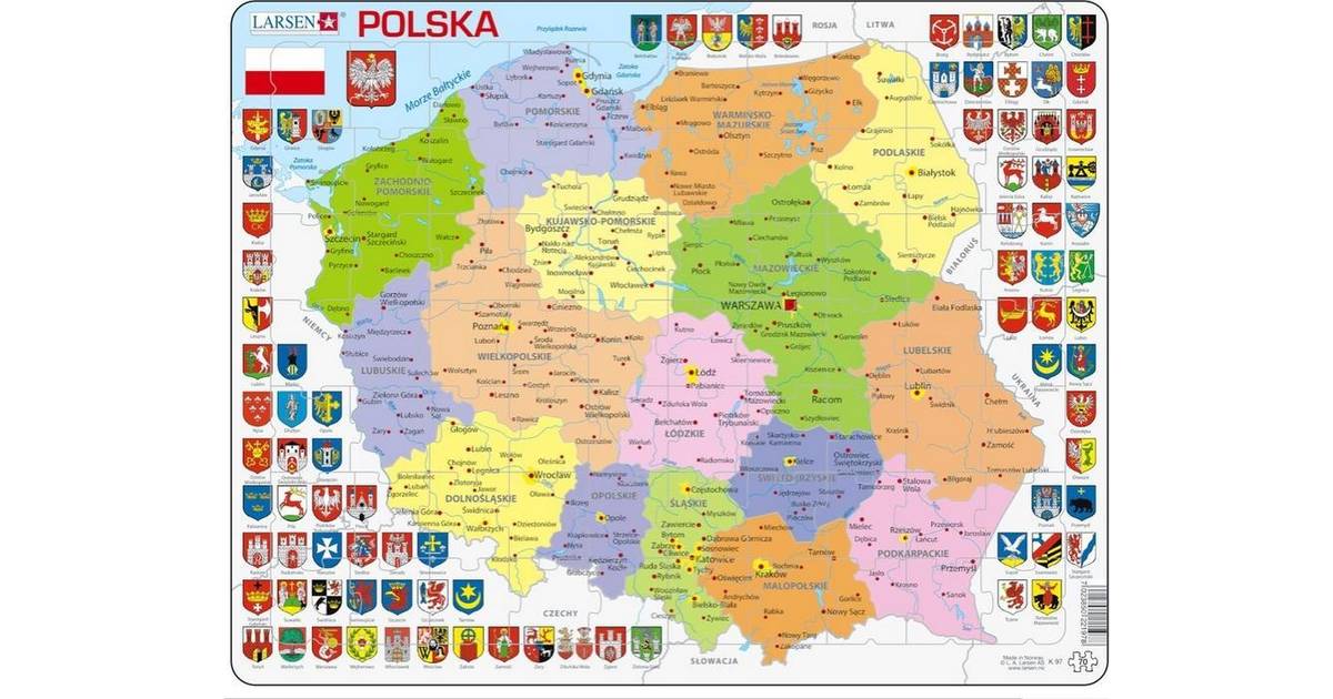 Larsen Frame Puzzle Poland Political Map • Prices