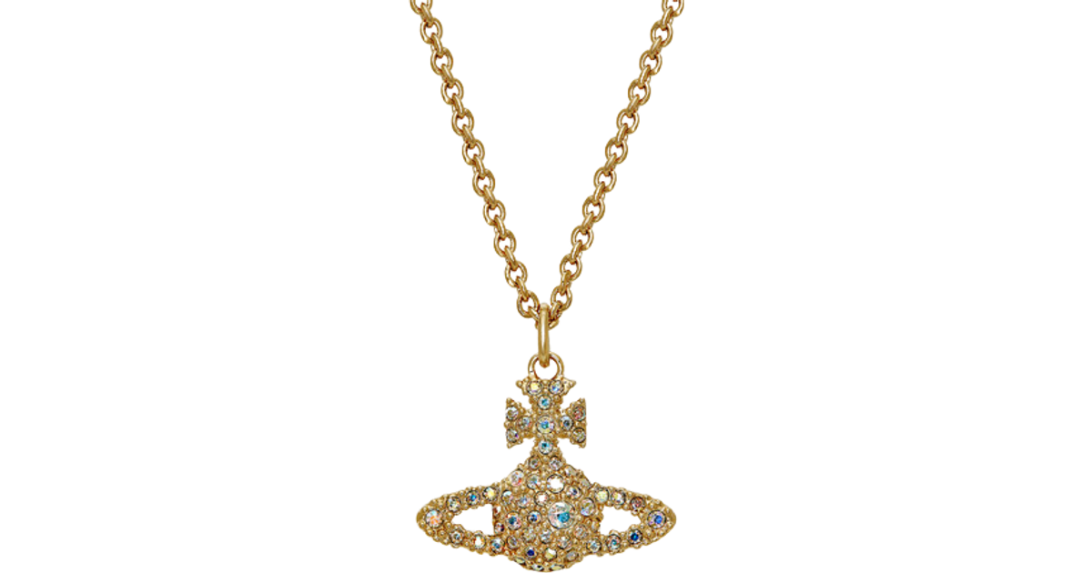 Vivienne Westwood Grace Bas Relief Pendant Necklace - Gold/Blue • Price