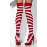 Smiffys Striped Tights Red And White