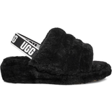 Black ugg fur sale slides