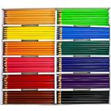 Jovi Triwax Triangular Crayons; Classroom Pack of 72 (6 Each of 12 Colors)  plus 2 sharpeners