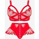 Cottelli Collection Shelf Bra Set Sexy Lingerie for Women Sex, Red :  : Health & Personal Care