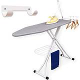 Xabitat Wall Mounted Ironing Board with Iron Holder, 36.2 X 12.2, Grey  and Blu