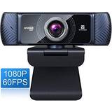 N980P 1080P 60FPS Webcam with Microphone and Software Control, USB Computer  Came