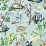 Grandeco Forage Teal Wallpaper