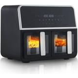 EMtronics Double Basket Air Fryer Large Digital 9 Litre Dual with