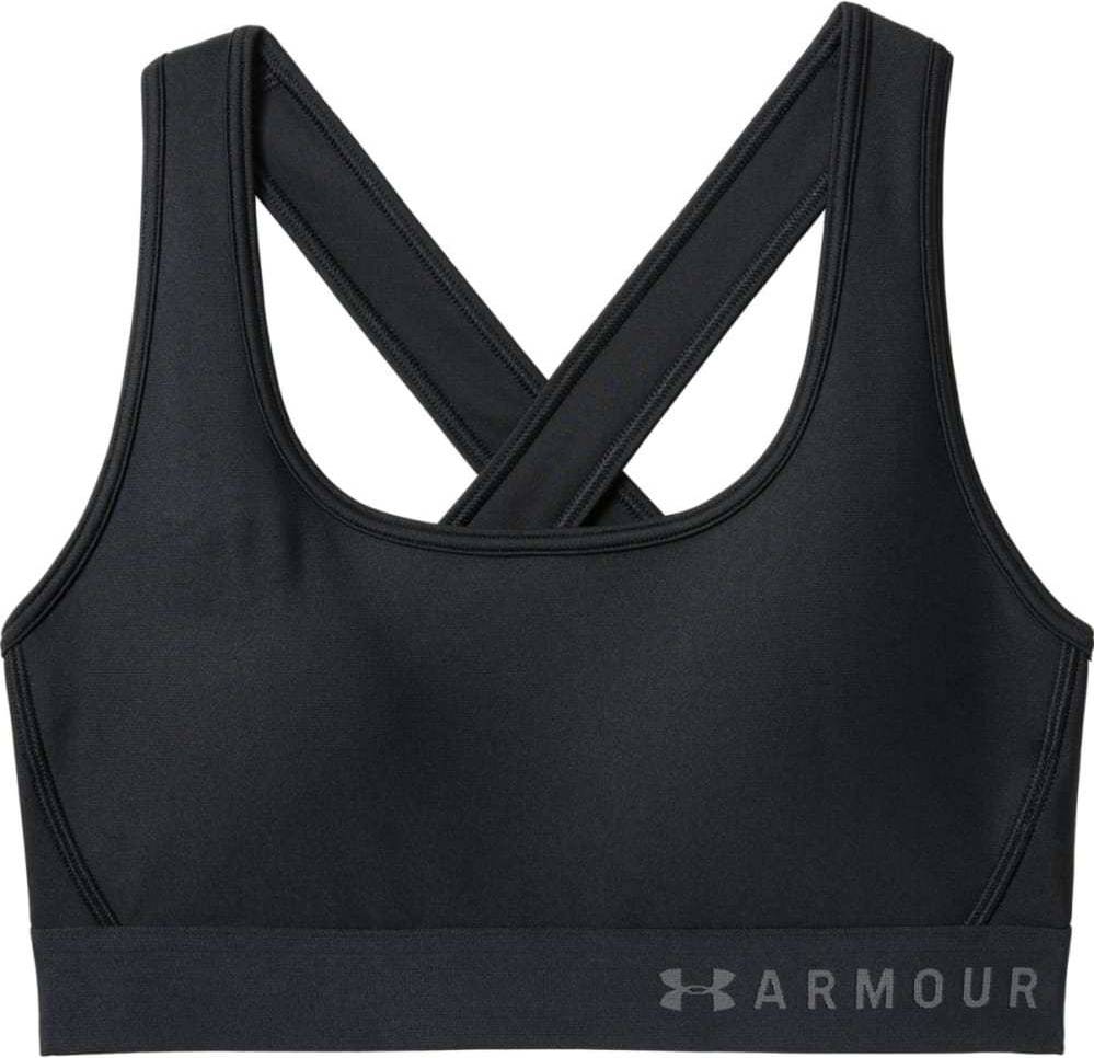 Under Armour Mid Crossback Sports Bra - Black • Price