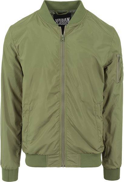 Urban Classics Light Bomber Jacket - Olive • Price