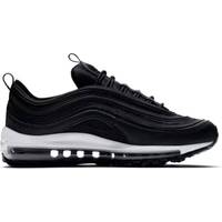 nike white and black leather air max 97 trainers