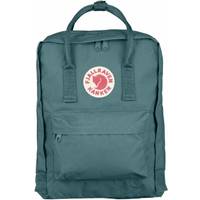 fjallraven classic kanken backpack in green with contrast pink