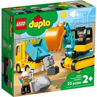 lego 10812 duplo truck & tracked excavator