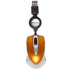 Verbatim Go Mini Optical Travel Mouse Volcanic Orange