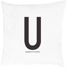 Design Letters U Pillow Case Black/White (60x50cm)