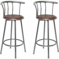 vidaXL 60560 Brown Bar Stool 99cm 2pcs