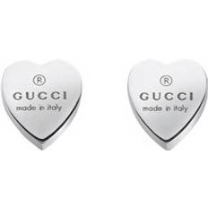 Women Earrings Gucci Heart Stud Earrings - Silver