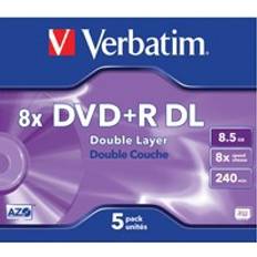 Optical Storage Verbatim DVD+R 8.5GB 8x Jewelcase 5-Pack