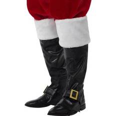 Red Shoes Fancy Dress Smiffys Adult Santa Boot Covers