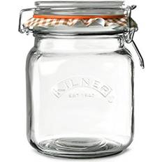 Red Kitchen Containers Kilner Clip Top Kitchen Container 1L