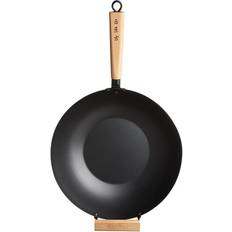 Carbon Steel/Cast Iron Wok Pans KitchenCraft World of Flavours Oriental Carbon Steel 35 cm