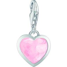 Thomas Sabo Charm Club Heart Charm Pendant - Silver/Quartz