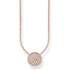Thomas Sabo Sparkling Circles Necklace - Rose Gold/White