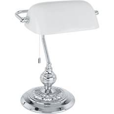 Steel Table Lamps Eglo Banker Table Lamp 39cm