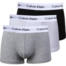 Calvin Klein Clothing on sale Calvin Klein Cotton Stretch Low Rise Trunks 3-pack - Black/White/Grey Heather