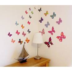 Decowall Colourful Butterflies Wall Stickers 38pcs