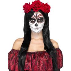 Red Accessories Fancy Dress Smiffys Day of the Dead Headband