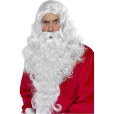 Unisex Long Wigs Fancy Dress Smiffys Santa Long Wig White