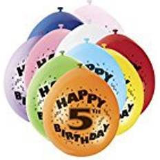 Unique Party 5th Happy Birthday Latex Balloons 10-pack