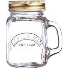 With Handles Glass Jars with Straw Kilner Handled Mini Glass Jar with Straw 14cl