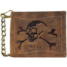 Greenburry Vintage Skull Landscape Walllet - Antique Brown