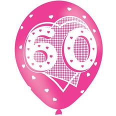 Amscan Age 60 Balloons Pink