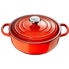 Dishwasher Safe Shallow Casseroles Le Creuset Cerise with lid 3.4 L 24 cm