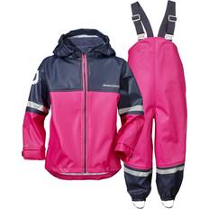 Unlined Rainwear Didriksons Waterman Kid's Set - Fuchsia (500495-070)