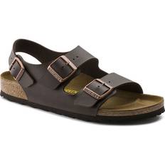 Brown - Men Sandals Birkenstock Milano Birko-Flor - Dark Brown