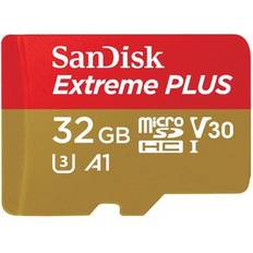 SanDisk microSDHC Memory Cards SanDisk Extreme Plus microSDHC UHS-I U3 V30 A1 95/90MB/s 32GB +Adapter