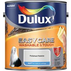 Dulux Ceiling Paints - Grey - Indoor Use Dulux Easycare Washable & Tough Matt Wall Paint, Ceiling Paint Polished Pebble 2.5L