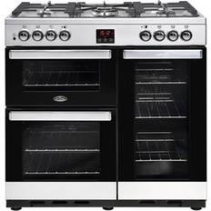 Belling 90cm Cookers Belling Cookcentre 90DFT Black, Stainless Steel